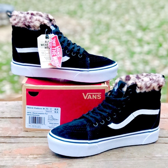 LAST 5 Star NWT Vans MTE Platform Leopard Fur - Picture 5 of 8